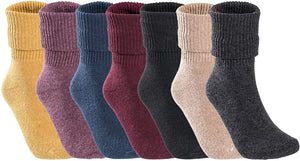 Lian LifeStyle Big Girl's Women's Gorgeous Wool Blend Crew Socks L1885 Size 6-9