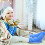 3 Pairs Children's Wool Socks for Boys & Girls. Thick & Warm Socks for Kids Perfect as Winter Snow Sock and All Seasons 12M-24M (Blue, Gray, Beige)