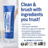 All-One Toothpaste (Peppermint, 5 ounce) - 70% Organic Ingredients, Natural and Effective, Fluoride-Free, SLS-Free, Helps Freshen Breath, Reduce Plaque, Whiten Teeth Vegan  2 Pack