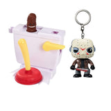 Flushin' Frenzy + Keychain: Horror - Jason Voorhees Toy Figure, Pack of 2