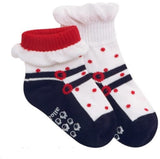 Lian LifeStyle Unisex Baby 1 Pair Non Slip Cotton Socks 1Y-3Y Multiple Color