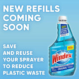 Windex Glass and Window Cleaner Refill Bottle, Bottle Made from 100% Recycled Plastic