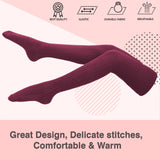 Meso Women's Big Girl's 4 Pairs Splendid Knee High Cotton Socks, Strong, Soft, Cozy, Stylish Suitable for Multiple Activities Size 6-9 M1025(Random)