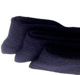 3 Pairs High Performance, Breathable, Lightweight Men's Wool Crew Socks as Hiking Socks & Running Socks Size 6-9 Solid Navy