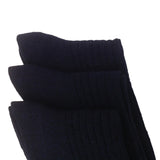 3 Pairs High Performance, Breathable, Lightweight Men's Wool Crew Socks as Hiking Socks & Running Socks Size 6-9 Solid Navy