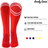 Lovely Annie Boys' 1 Pair Knee High Sports Socks for Baseball/Soccer/Lacrosse 002 S Red