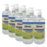 Sterno 70% Alcohol Gel Hand Sanitizer 33.8 fl oz Bottle with Pump (Pack of 8), Made in USA - Performance Lemon Zest Fragrance