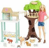 Barbie Doll and Animal Rescue Center with 8 Animals