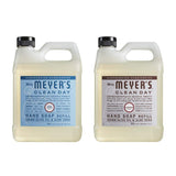 Mrs. Meyers Clean Day Liquid Hand Soap Refill, 1 Pack Lavender, 1 Pack Rain water, 33 OZ each