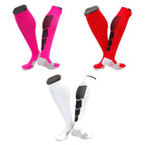 Lian LifeStyle Gorgeous Women's  2 3 Pair Long Athletic Football Soccer Socks Sport Tube Socks M XL0032-(Rose, RED, White)