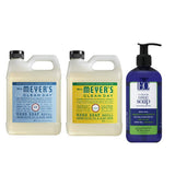 Mrs. Meyers Clean Day Liquid Hand Soap Refill, 1 Pack Rain water, 1 Pack Honey Suckle, 33 OZ each include 1 12 OZ Bottle of Hand Soap Peppermint & Tea Tree