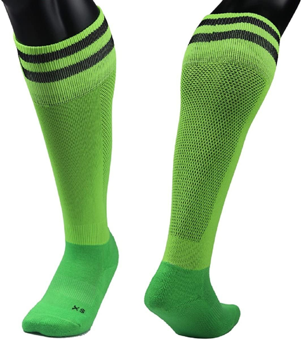 Lian Style Boys' 1 Pair Knee Length Sports Socks for Baseball/Soccer/Lacrosse XL003 S(Green)