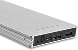 Lian LifeStyle Exceptional Portable Phone Charger w/Dual USB Output - 12000 mAh Ultra High Capacity Power Bank, High-Speed Charging for iPhone, iPad, Samsung & Other Cell Phones - Y1 Silver