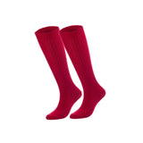 Lovely Annie Big Girl's & Women's 2 Pairs Knee High Wool Socks | Comfy, Cozy and Fancy Leg Warmer Stockings AFS05 Size L/XL(Red)