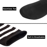 Lovely Annie Women's 1 Pair Incredible Thigh High Cotton Socks, Durable And Super Soft. Unique Over Knee High Ladies Socks Size 4.5-8.5(White Strip)