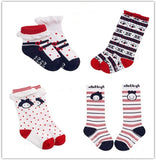 Lian LifeStyle Unisex Baby 1 Pair Non Slip Cotton Socks 1Y-3Y Multiple Color