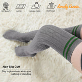 Incredible Women's 4 Pairs Thigh High Cotton Socks Unique, Durable, Super Soft For Everyday Relaxed Feet LAJ1023 Size 6-9 (DarkGrey,Coffee,Beige,White)