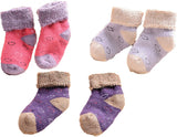 Lian LifeStyle 3 Pairs Children Wool Socks Hearts Random Color