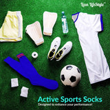 Lian LifeStyle Boy's 1 Pair Knee High Sports Socks for Baseball/Soccer/Lacrosse XL002 XS Blue