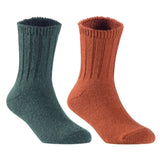 Children's Durable, Stretchable, Thick & Warm Wool Crew Socks. Perfect as Winter Snow Sock and All Seasons FS01, 2 Pair, Size 4Y-6Y, DarkGrey, Coffee