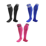 Lian LifeStyle 3 Pairs Knee High Sports Socks for Soccer, Softball, Baseball, Soccer, and Many Other Sports XL002 Size XXS (Black,Blue,Rose)
