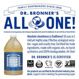 Pure Castile Liquid Soap, Peppermint, Made with Organic Oils, For Face, Body, Hair, Laundry, Pets and Dishes, Concentrated, Vegan, Non-GMO, Pack of 1, 64 Fl OZ Per Pack