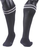Lovely Annie Unisex Children 2 Pairs Knee High Sports Socks for Baseball/Soccer/Lacrosse 003 S(Black)