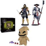 Nightmare Before Christmas - Oogie Boogie Collectible Figure + Toys Mortal Kombat Scorpion and Raiden 7" Action Figure Multipack, Pack of 2