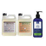 Mrs. Meyers Clean Day Liquid Hand Soap Refill, 1 Pack Lavender, 1 Pack Geranium, 33 OZ each include 1 12 OZ Bottle of Hand Soap Peppermint & Tea Tree