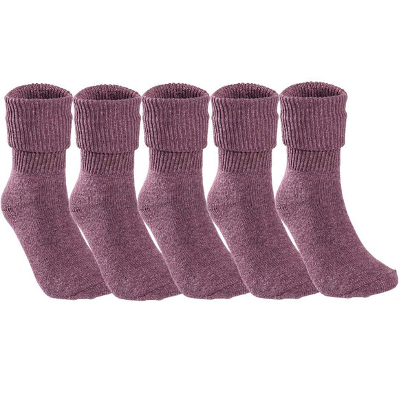 Lian LifeStyle Perfect Fit and Cozy Women's Wool Crew Socks L1885 Size 6-9