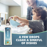 Non Toxic, Hypoallergenic Dishmate, Free and Clear, Ultra-Concentrated, Without Dyes, Parabens, Phosphates, Phthalates, Pack of 6, 25 FL OZ Per Pack