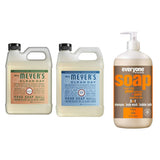 Liquid Hand Soap Refill, 1 Pack Geranium, 1 Pack Rain water, 33 OZ each include 1, 32 OZ Bottle of Bath & Shower Gel Soap, Citrus/Mint