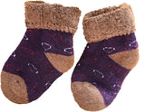 Lian LifeStyle 3 Pairs Children Wool Socks Hearts Random Color