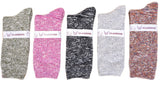 Lovely Annie Women's 5 Pairs Comfortable, Breathable Latest Fashion Splendid Cotton Crew Socks Size 4.5-8.5(5 Color)