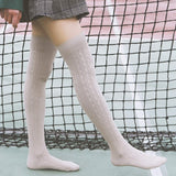 Lian LifeStyle Women's Big Girls' 4 Pairs High Thigh Cotton Socks Size 6-9 L1024