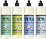 Mrs. Meyers Clean Day Liquid Dish Soap, 1 Pack Basil, 1 Pack Lemon Verbena, 1 Pack Bluebell, 1 Pack Snowdrop, 16 OZ each