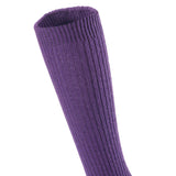 Lovely Annie Big Girl's & Women's 2 Pairs Knee High Wool Socks | Comfy, Cozy and Fancy Leg Warmer Stockings AFS05 Size L/XL(Purple)