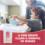 Non Toxic, Hypoallergenic Dishmate,  Grapefruit, Ultra-Concentrated,  Without Dyes, Parabens, Phosphates, Phthalates, Pack of  5,  80 FL OZ Per Pack