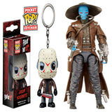 Keychain: Horror - Jason Voorhees Toy Figure+ The Black Series Cad Bane Toy 6-Inch Scale The Clone Wars Collectible Action Figure, Pack of 2