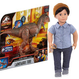 Control ‘N Conquer Large Dinosaur Figure with Authentic Detail + Franco 18 inch Non-posable Boy Regular Fashion Doll, Pack of 2