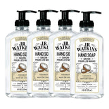 Hand Soap, Coconut, Gently Cleanses and Revitalizes, Plant-Based Formula, Non-GMOs, Parabens, Harsh Preservatives, Synthetic Colors, Pack of 4, 11 Fl OZ Per Pack