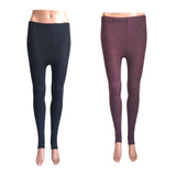 Lian LifeStyle Ultra Comfy Spandex Leggings for Women 2 Pair's | Teen & Juniors leggings - Breathable & Lightweight | Stretchy & Cool Active Wear: Workout Tights, Yoga Pants, Running Leggings | Perfect as Daily Basics, Color (Navy,Wine)