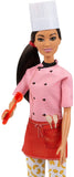 Barbie Pasta Chef Brunette Doll (12-In/30.40-cm) with Colorful Chef Top, Macaroni Print Pants, Chef Hat, Pasta Pot & Pasta Cutter Accessories, Great Gift for Ages 3 Years Old & Up, GTW38