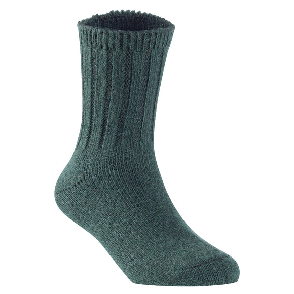2 Pairs Children's Durable, Stretchable, Thick & Warm Wool Crew Socks. Perfect as Winter Snow Sock and All Seasons FS01 LA Size 4Y-6Y(Green)
