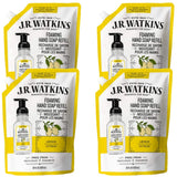 Foaming Liquid Hand Soap Refill Pouch, Lemon Scent, Liquid Hand Wash for Bathroom or Kitchen, USA Made and Cruelty Free, 28 Fl OZ Per Pack, 4 Pouches