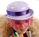 Elton John Barbie Collector Doll (12-inch, Curly Blonde Hair) in Bomber Jacket and Flared Denim, with Doll Stand and Certificate of Authenticity