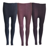 Lian LifeStyle Ultra Comfy Spandex Leggings for Women 3 Pair's | Teen & Juniors leggings - Breathable & Lightweight | Stretchy & Cool Active Wear: Workout Tights, Yoga Pants, Running Leggings | Perfect as Daily Basics, Color (Navy,Wine,Purple)