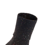 Lian LifeStyle Big Girl's 3 Pair's Exceptional High Crew Wool Socks Non Slip, Cozy and Cool HR1412 Size 6-9 (Black)