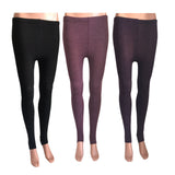 Lian LifeStyle Ultra Comfy Spandex Leggings for Women 3 Pair's | Teen & Juniors leggings - Breathable & Lightweight | Stretchy & Cool Active Wear: Workout Tights, Yoga Pants, Running Leggings | Perfect as Daily Basics, Color (Black,Wine,Purple)