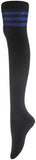 Lovely Annie Women's 6 Pairs Over-the-Knee Thigh High Knee High Cotton Socks Size 6-9